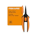 Fiskars Micro-Tip Rose Pruning Shears, 6" Garden Shears Non-Stick Coated Stainless Steel Blade, Gardening Scissors with SoftGrip Handle