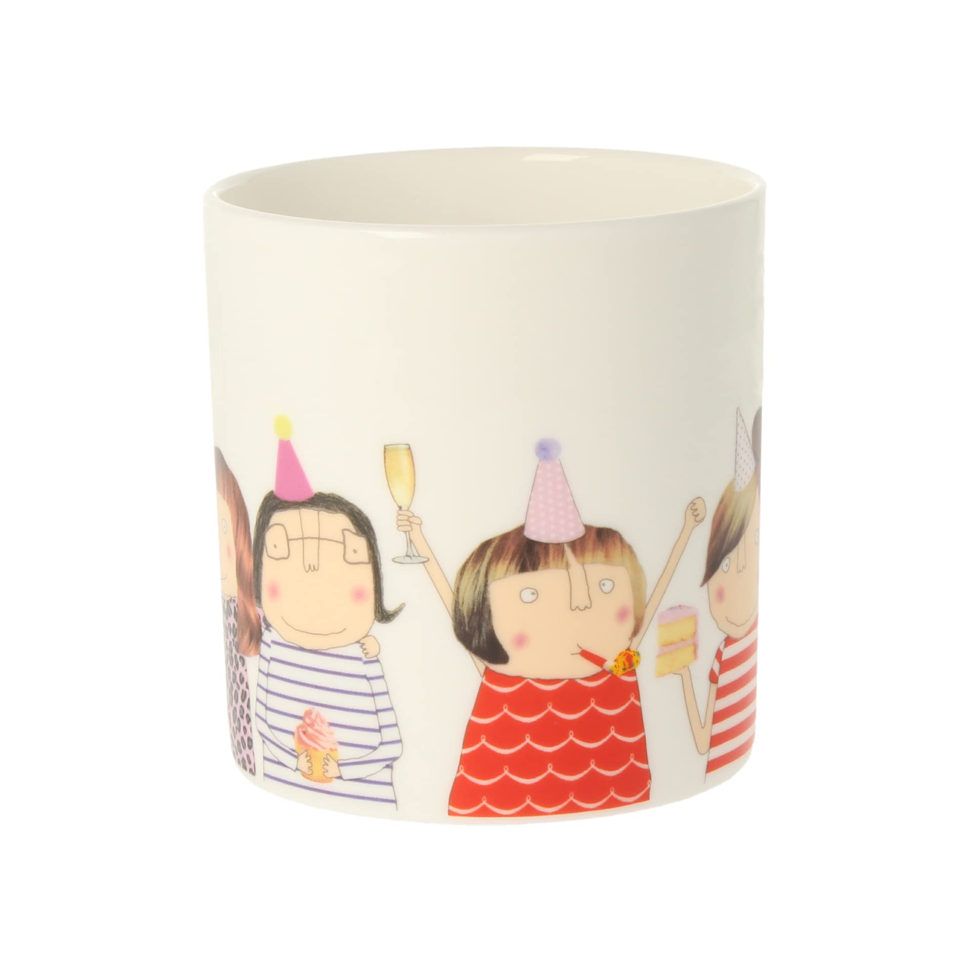 Rosie Made A Thing Coffee, Cake & Good Company Bone China Mug Gift for Friends QRH76, White, Quite Big (9cm x 8.5cm x 8.5cm) - Image 3