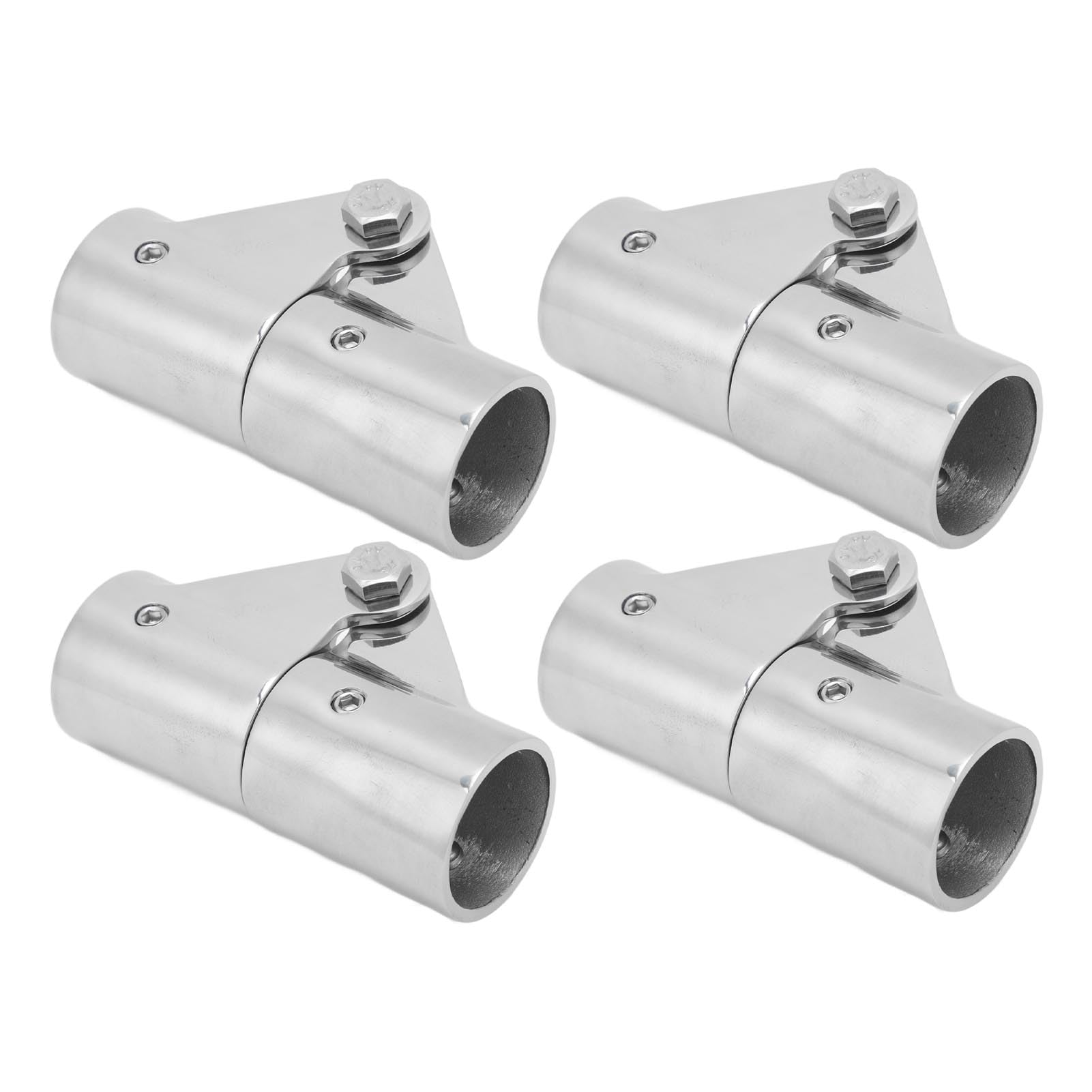 4 Pezzi di connettore Girevole per Tubi da 25 mm in Acciaio Inox, connettore per Tubi di Barche e Yacht marini con Giunto Rotante, Adatto a Yacht gonfiabili e in vetroresina