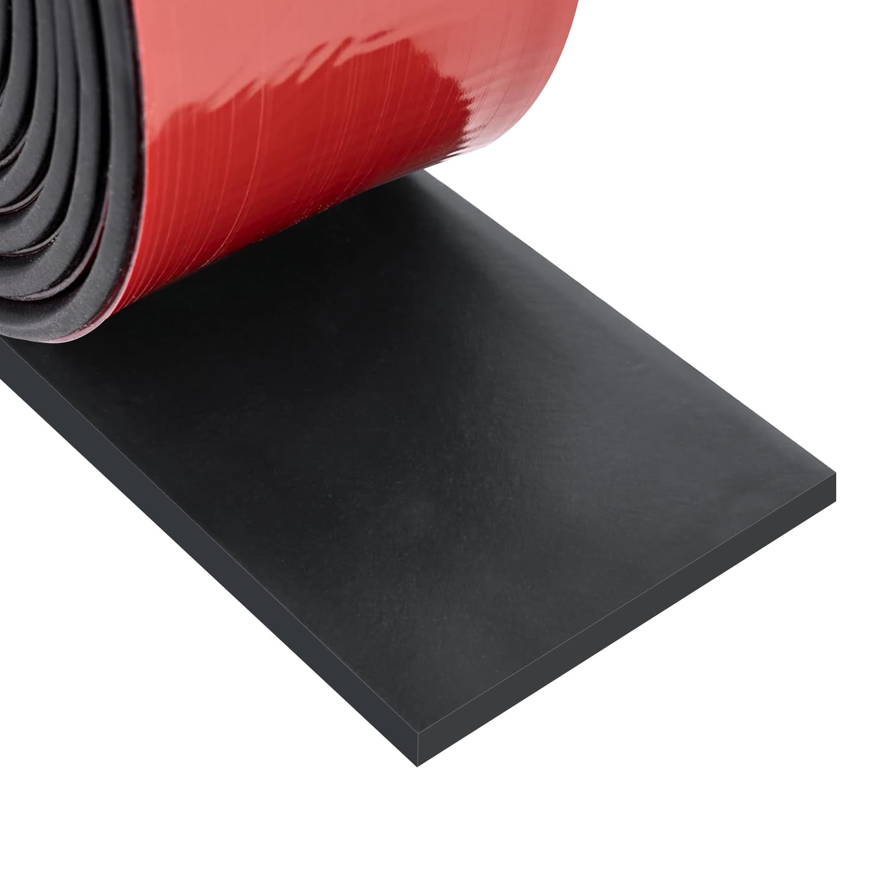 Neoprene Rubber Strips Self Adhesive Sheets, Rolls & Strips with Adhesive Backing Rubber Pads Self Stick Seal Gasket Sticky Back for Matting Padding -