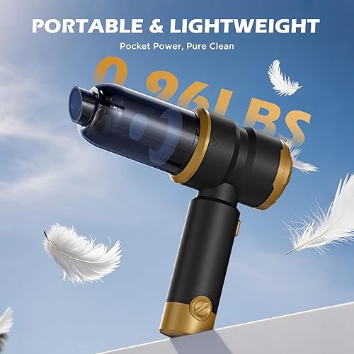 Miniatura 7 de Aspiradora de mano para automóvil con potencia de 15000 PA, aspiradora inalámbrica 4 en 1 pequeña y potente y plumero de aire con batería de 2000