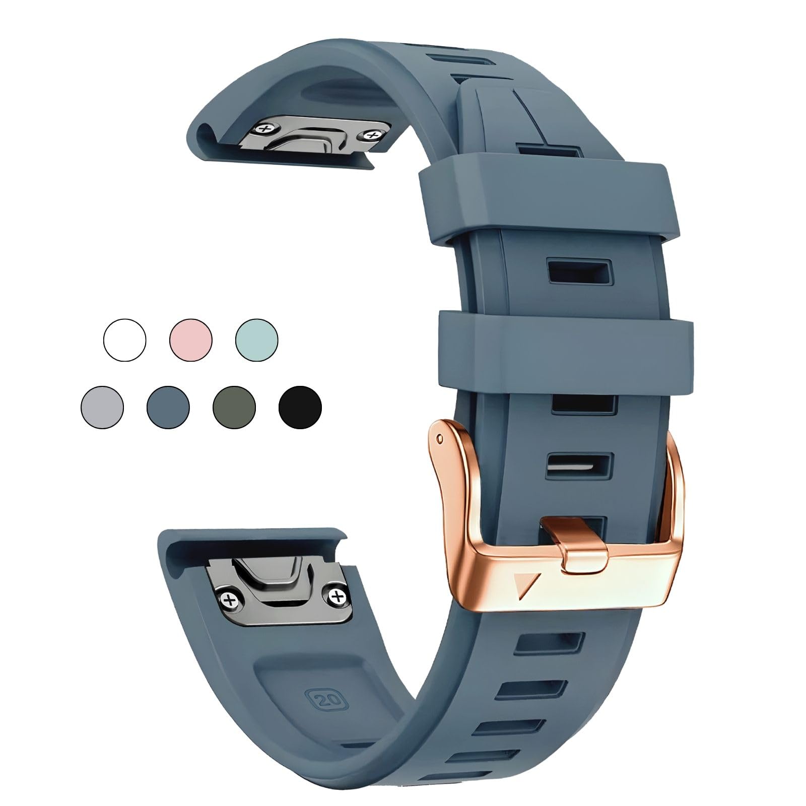 20mm Watch Band for Garmin fenix 5s fenix 6s fenix 7s pro sapphire quickfit 20 bands Replacement for garmin epix 2 42mm standard strap Rose Gold women men