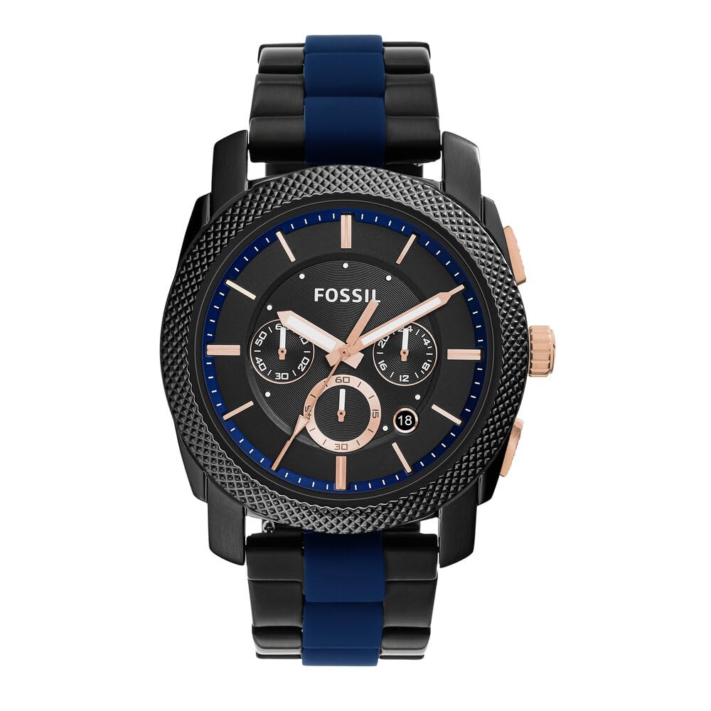 Fossil Machine Men's Watch with Stainless Steel or Leather Band, Chronograph or Analog Watch Display