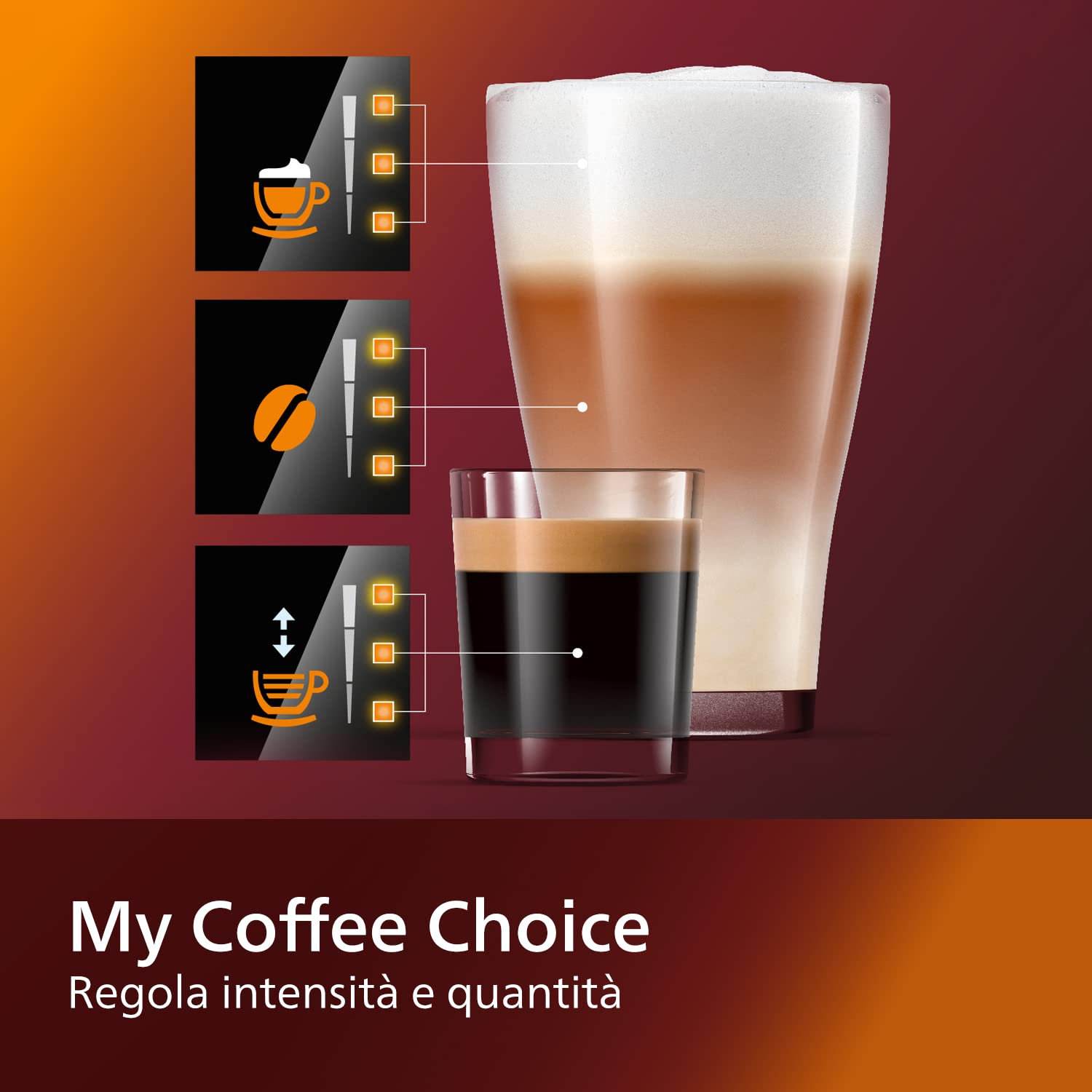 PHILIPS EP3246/70-3200 Series Macchina da Caffè Automatica - Montalatte LatteGo, Macine in ceramica, 5 Bevande, Display Touch Intuitivo, AcquaClean, Argento