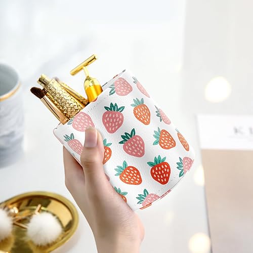 Miniatura 3 de WAVEYU Soporte para bolígrafos para mujeres y niñas, taza de lápices, decoración de escritorio rosa, soporte para brochas de maquillaje, soporte