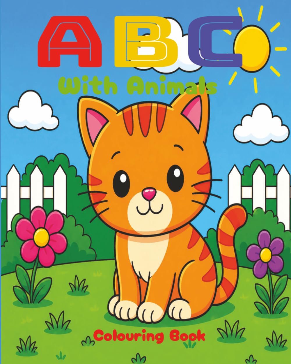 ABC With Animals Colouring Book