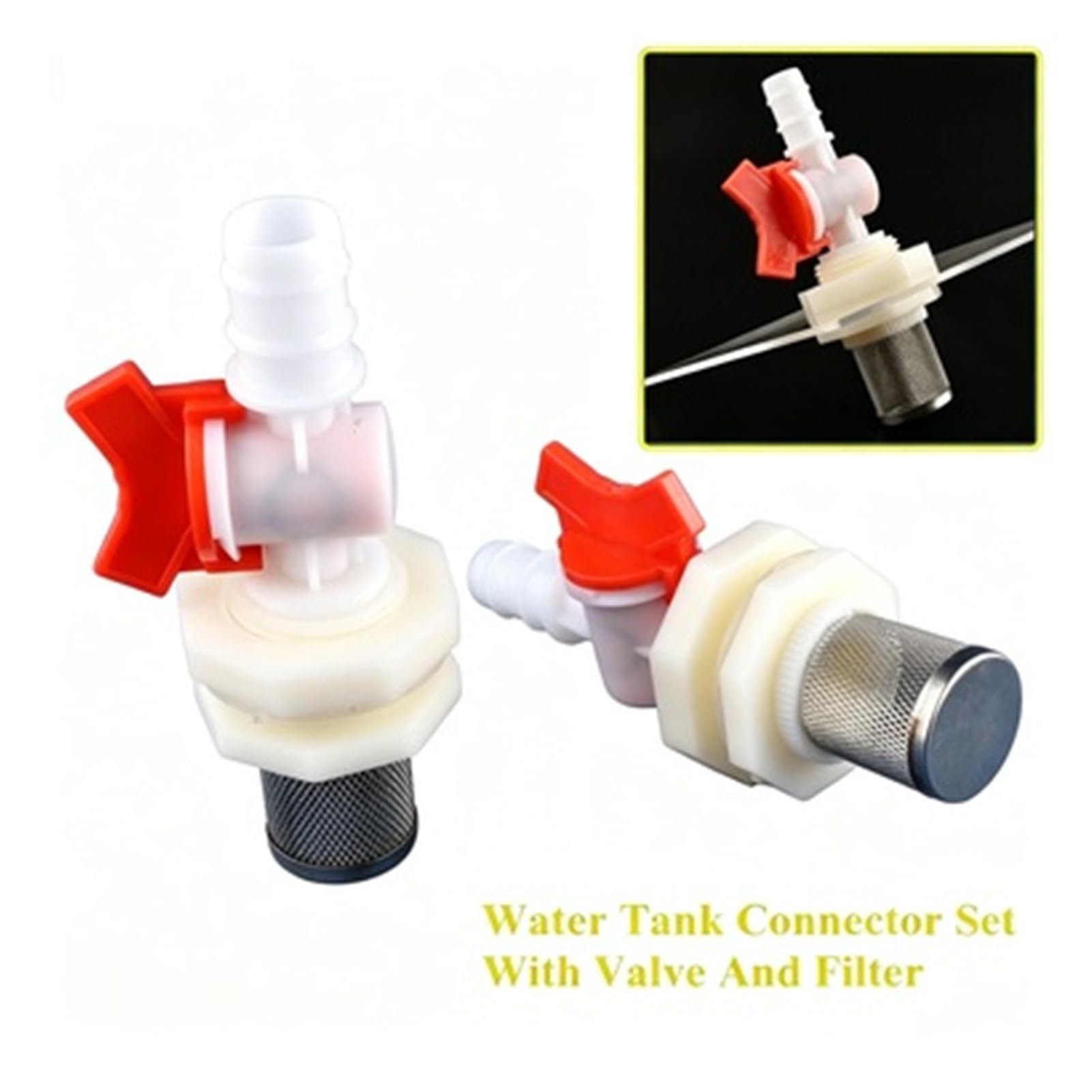 '1~20 Ensembles G3/4 À 4 25mm Connecteur De Récipient D'eau Ensemble Filtre Valve Joint D'aquarium Tuyau D'irrigation Jardin Piscine'(G3I4-10mm,5 Sets)