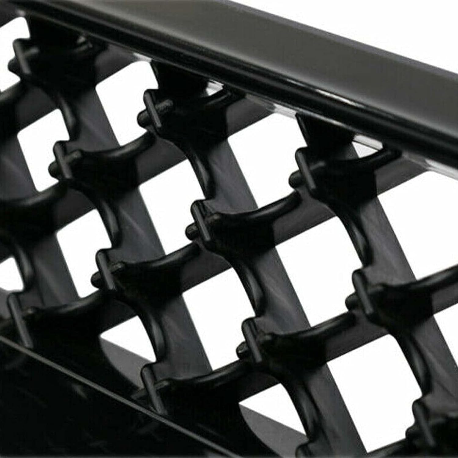 YLT AUTO Front Bumper Upper Grille Guard Black ABS Honeycomb Shaped Air Intake for 1994 1995 1996 1997 Honda Accord Type-R