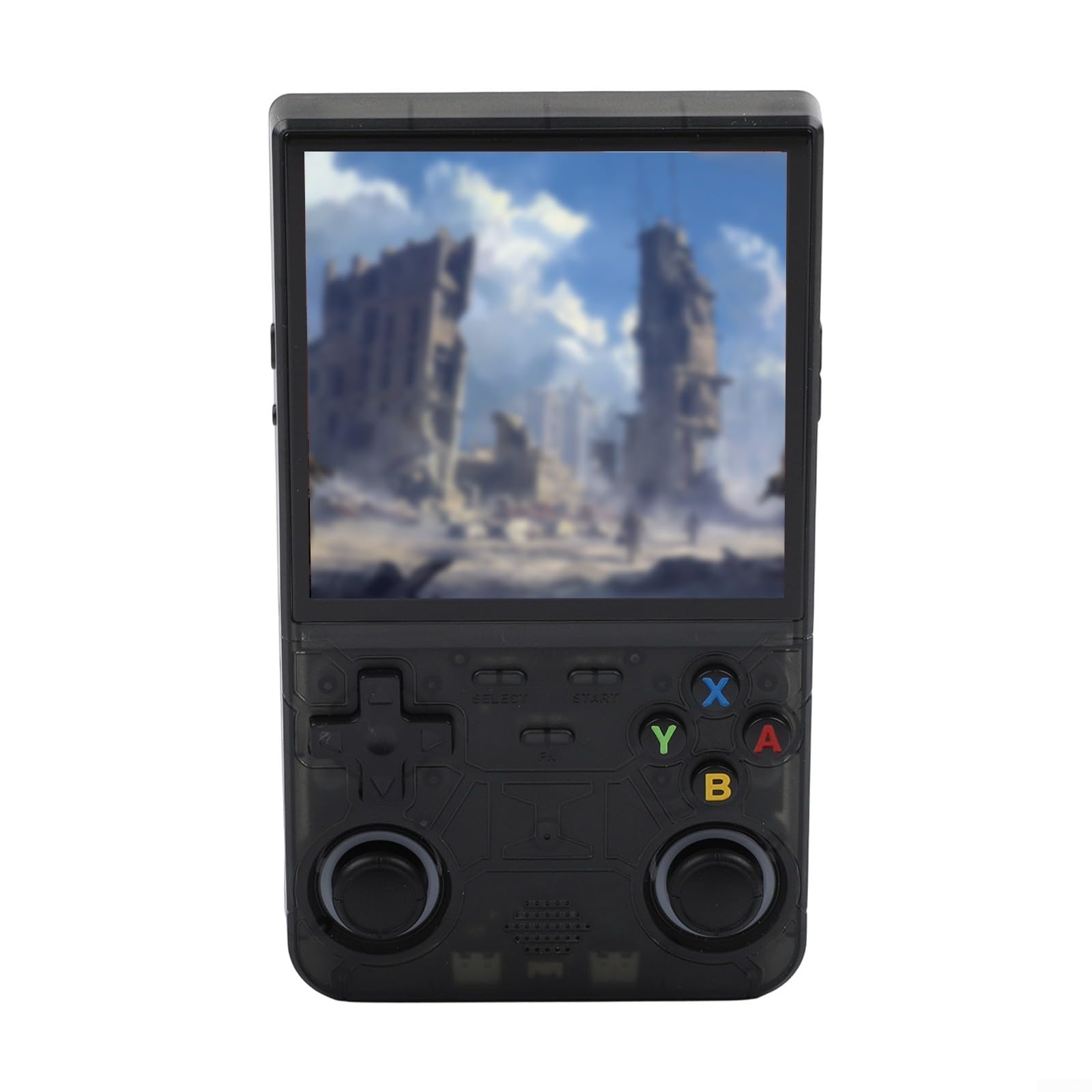 R36 - Console di gioco ultra portatile, schermo HD da 4,0 pollici, memoria da 128 GB, dispositivo di gioco retrò con struttura in ABS, lettore portatile, per giochi classici, nero, bianco, viola