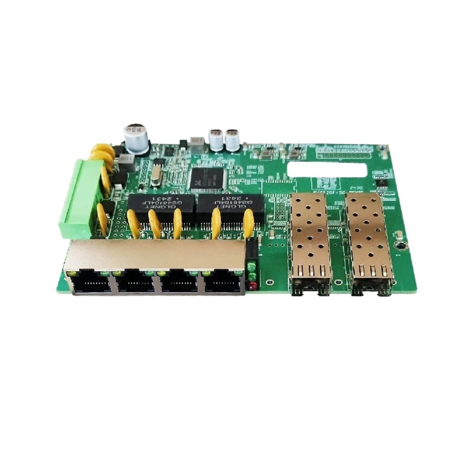 Carte de commutation Ethernet Gigabit avec 2 ports SF.p et 4 ports RJ45 1000 Mbps robustes