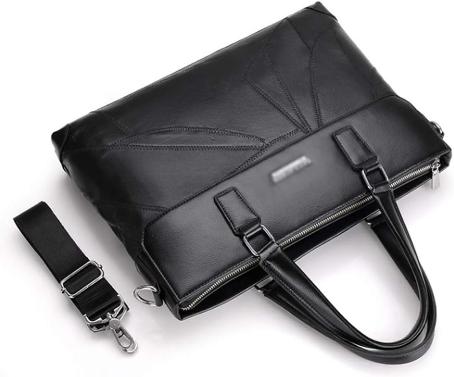 SIDUFHAOPKLL Full Leather Briefcase for Men Attache Case 14 Inch Laptop Slim Business Bags Tote Shoulder Messenger Bag image 4