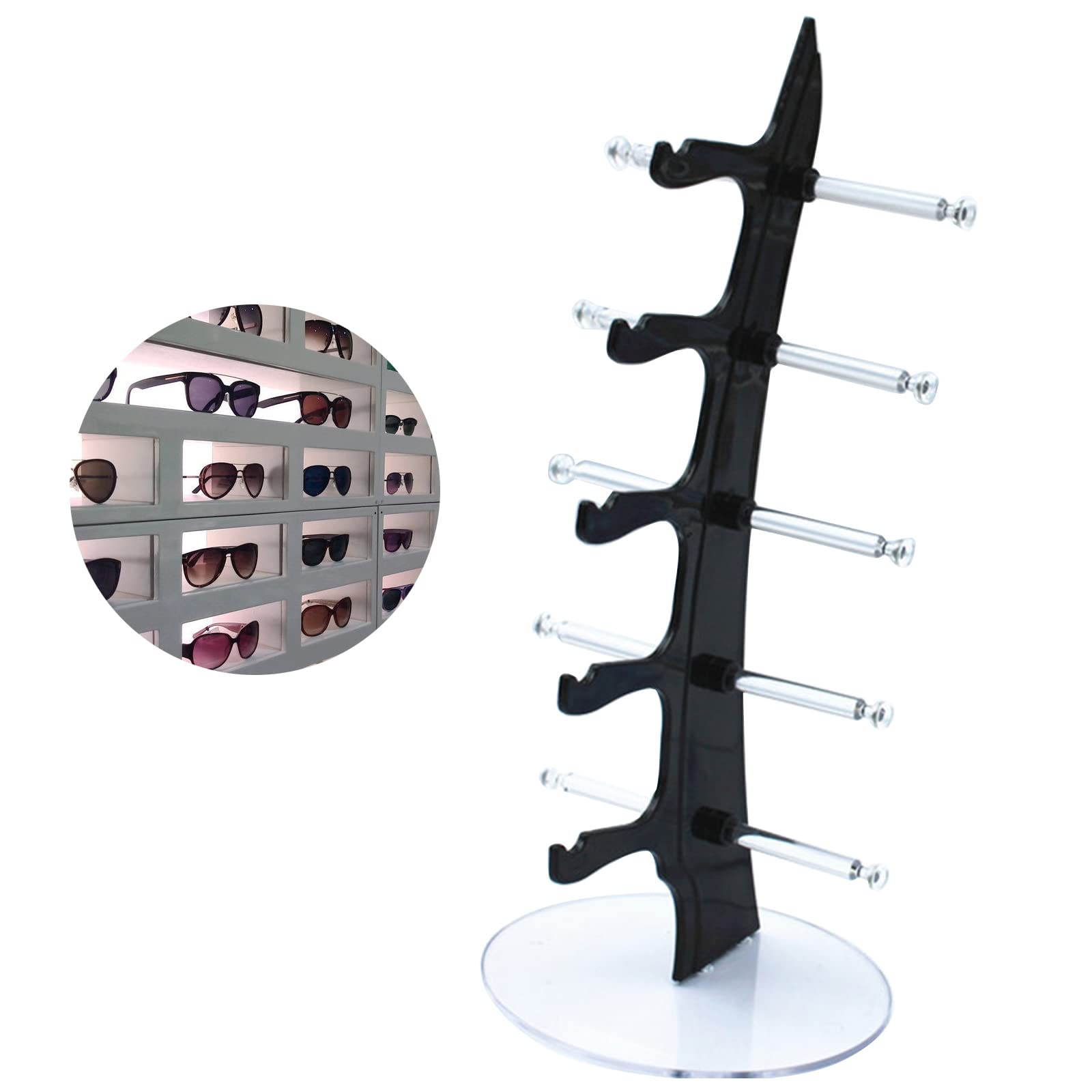 XEGZLH Multi-Layers Eyeglasses Frame Riser-Stand Display Showing Rack Jewelry Holder Counter Eyewear Shelf