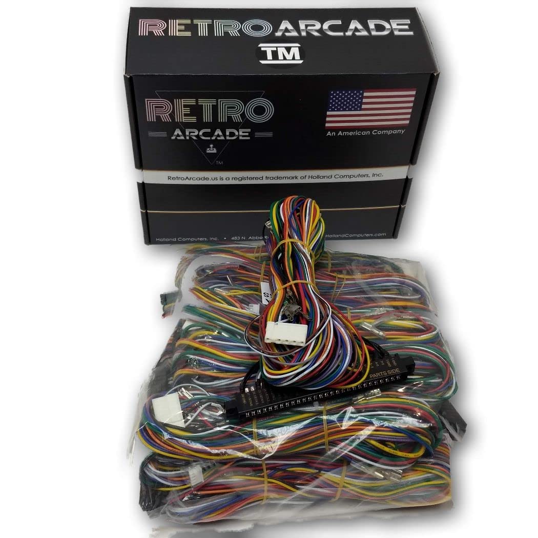 Jamma Board Standard Cabinet Wiring Harness Loom for Jamma 60-in-1 PCB Board (10 Pack)