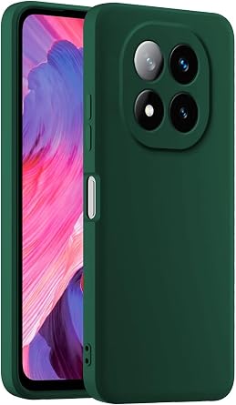 Colorful Silicone Phone Case Cover, Suitable for Redmi Note 14 Pro+ 5G / Redmi Note 14 ProPlus 5G 6.67" - Dark Green