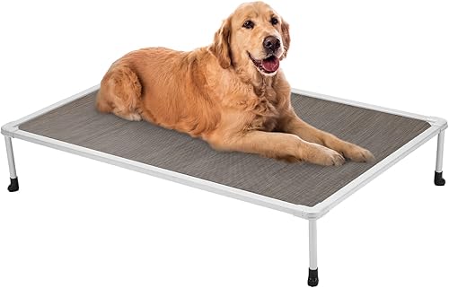 Veehoo Cama elevada para perros a prueba de masticaciones, cuna elevada para mascotas, malla transpirable, lavable y antideslizante para perros