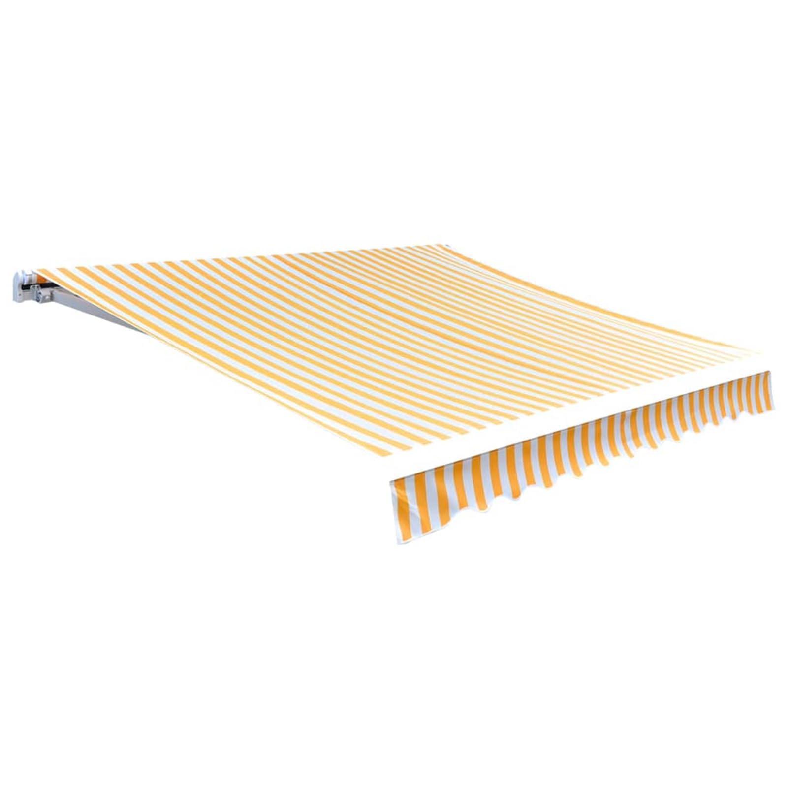 Rantry Telo di Copertura per Tenda da Sole in Tela Giallo Girasole e Bianco 3x2,5 m