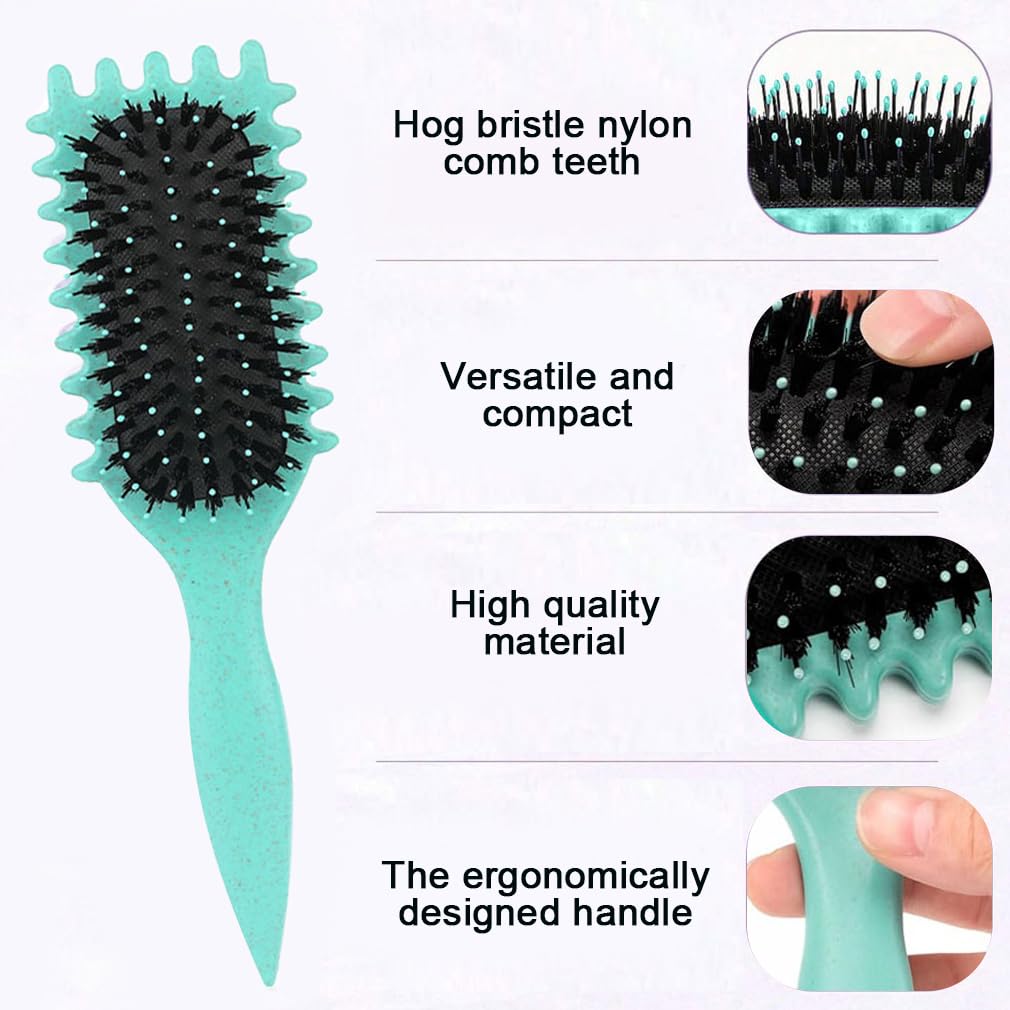 Curl Defining Brush, Curly Styling Hair Brush for Detangling Reduce Pulling and Separation - Image 4