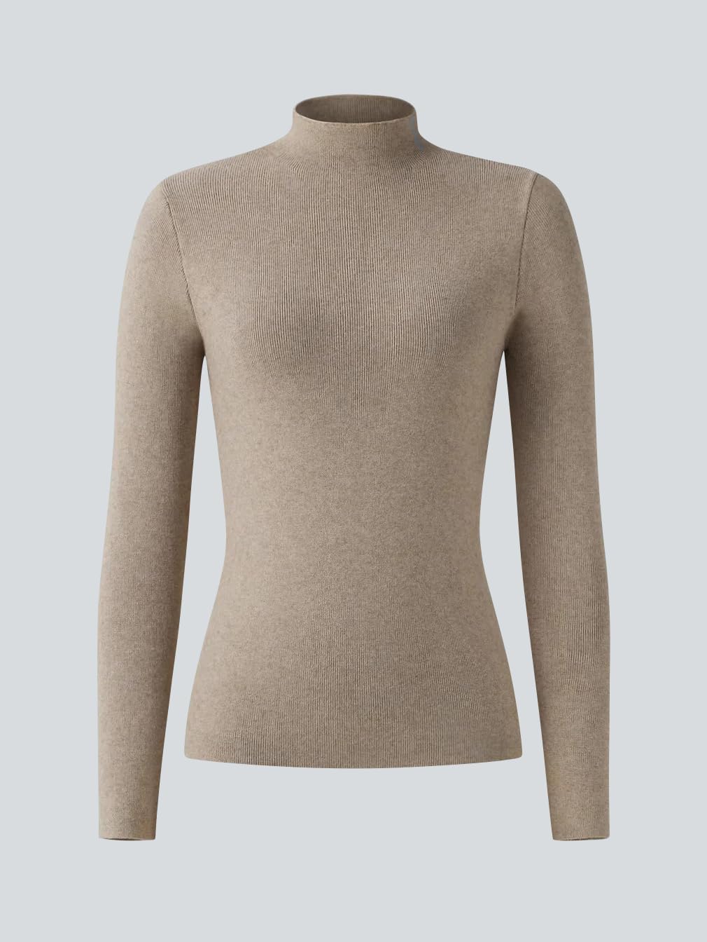 OQQ Women's Sweaters Mock Neck Long Sleeve Wool Skinny Work Pullover Sweaters - Image 6