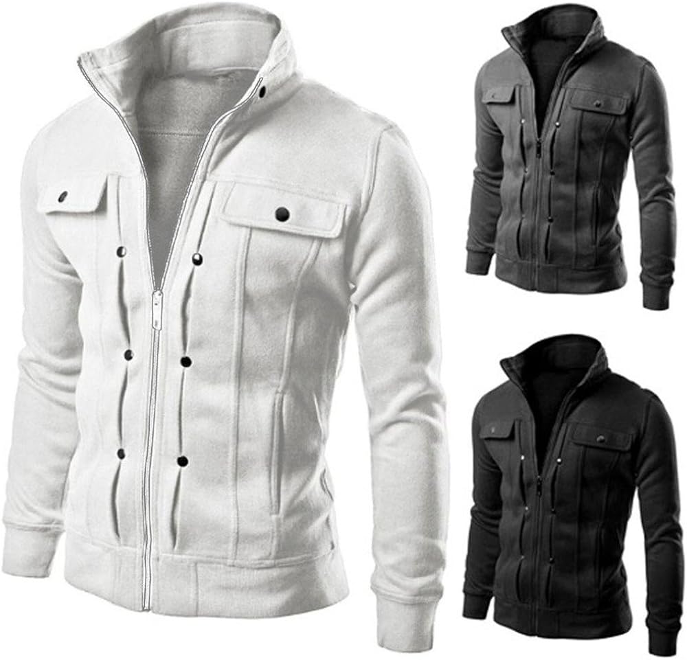Fashion Mens Slim Designed Lapel Cardigan Coat Jacket Tops at  Men’s Clothing store