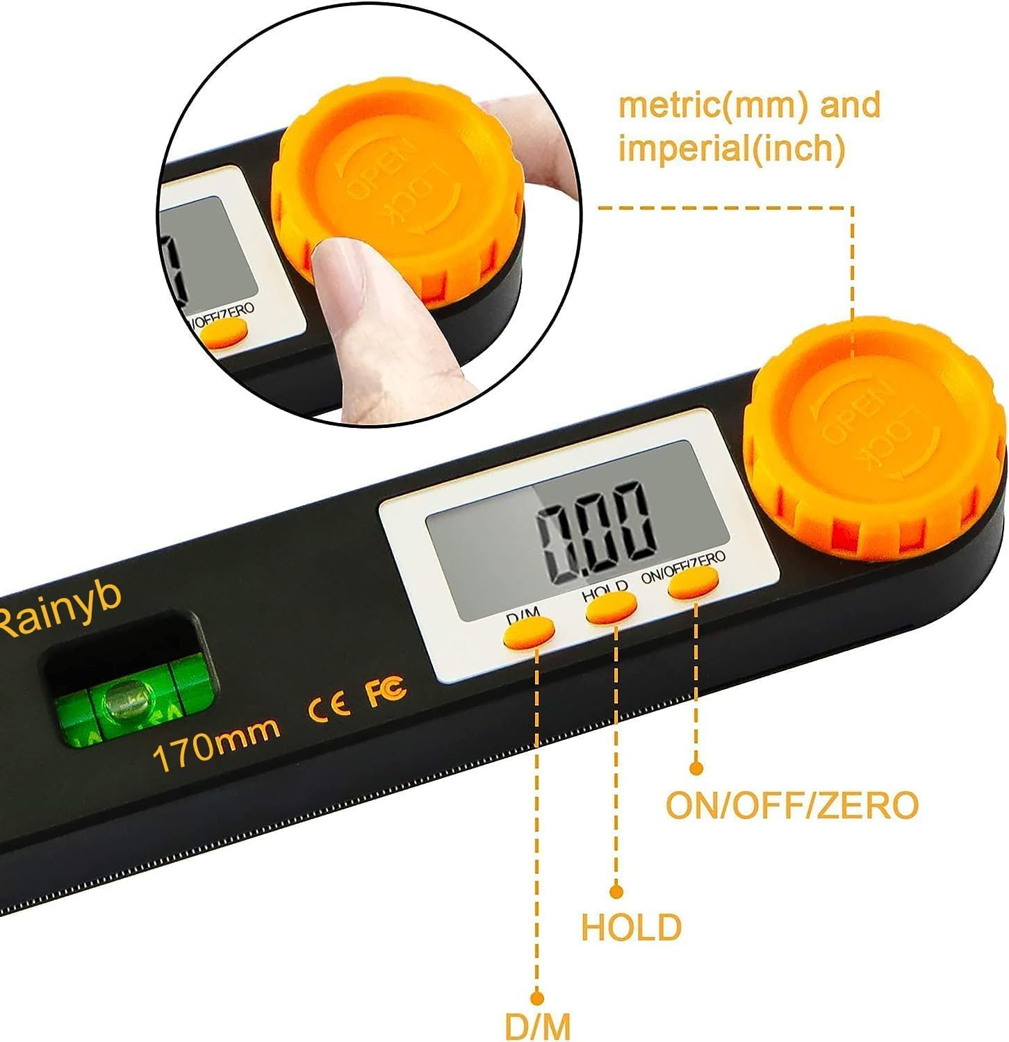Digital Angle Finder Tool - 360° Protractor -4