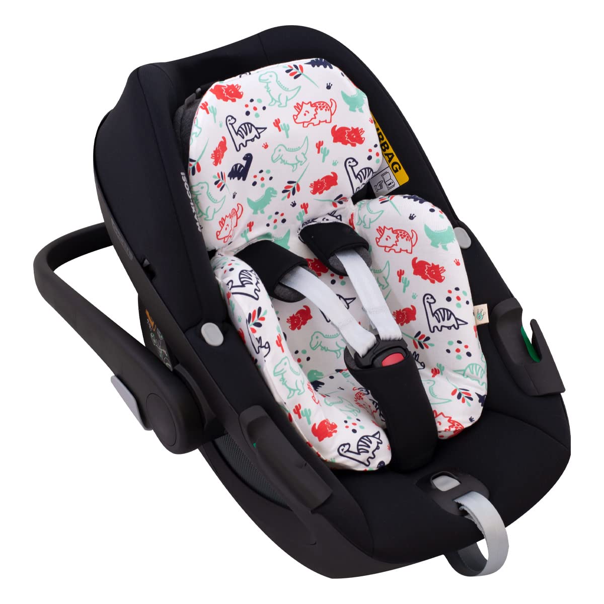 JYOKO Kids Housse pour réducteur Siege Auto Compatible avec Maxi COSI Pebble (Dino Party, Maxi COSI Pebble 360)