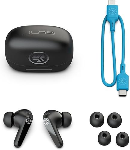 Miniatura 5 de JLab JBuds Pods ANC True Auriculares Bluetooth inalámbricos, cancelación activa de ruido híbrida, más de 56 horas de tiempo de reproducción,
