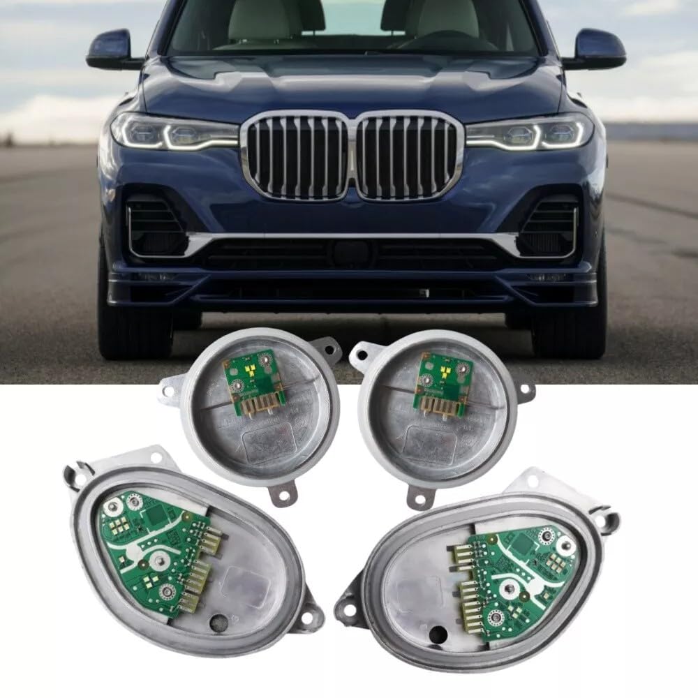 New White DRL LED Modules Set Fit For 2019 2020 2021 BMW X7 G07 40iX 50iX Laser Headlight Daytime Running Light, Golden Eyes LED Modules, 63119466173, 63119466177, 63119466178