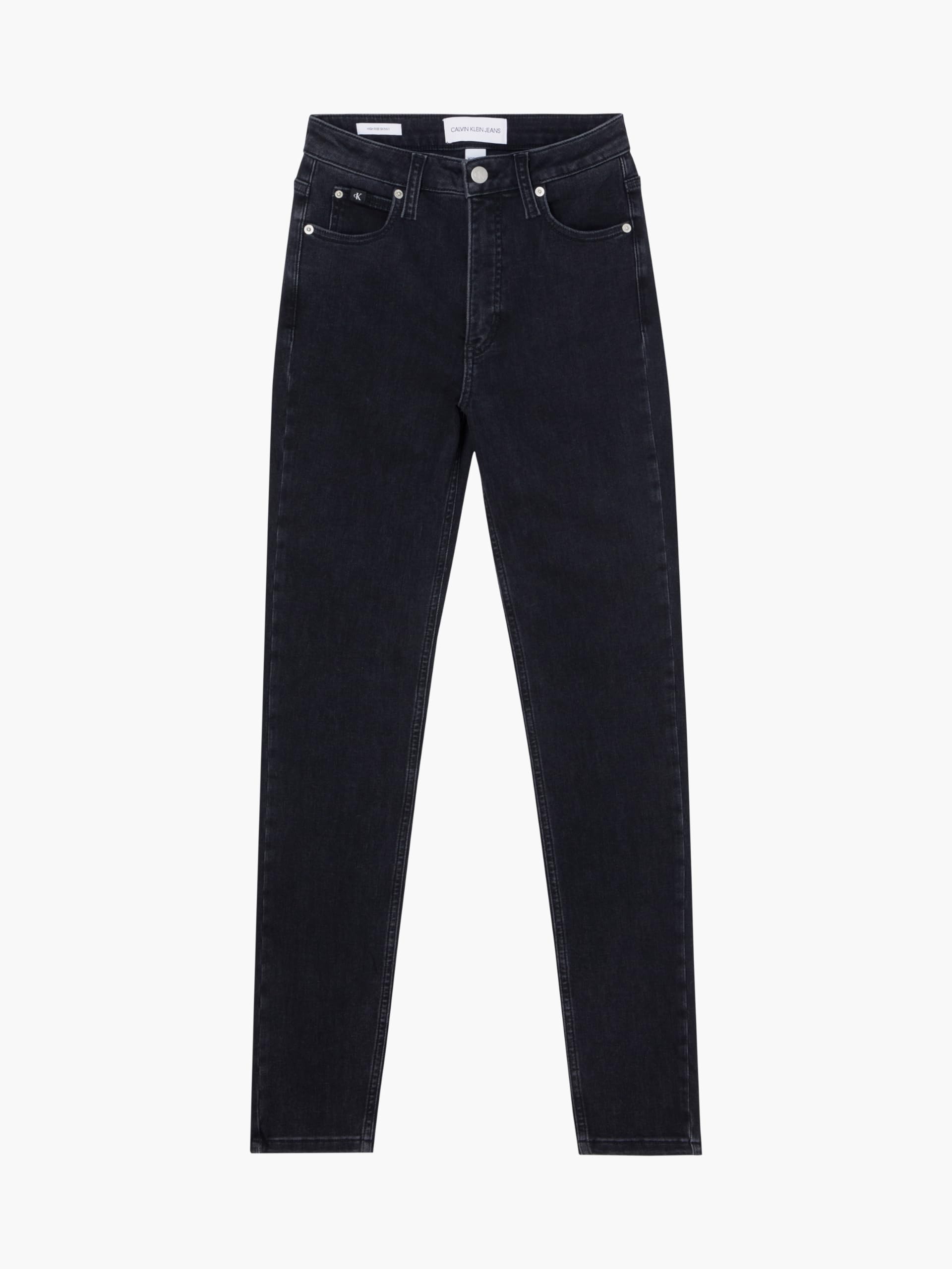 Calvin Klein Damen Jeans Hose Skinny High Waist, Schwarz (Denim Black), 27W/30L