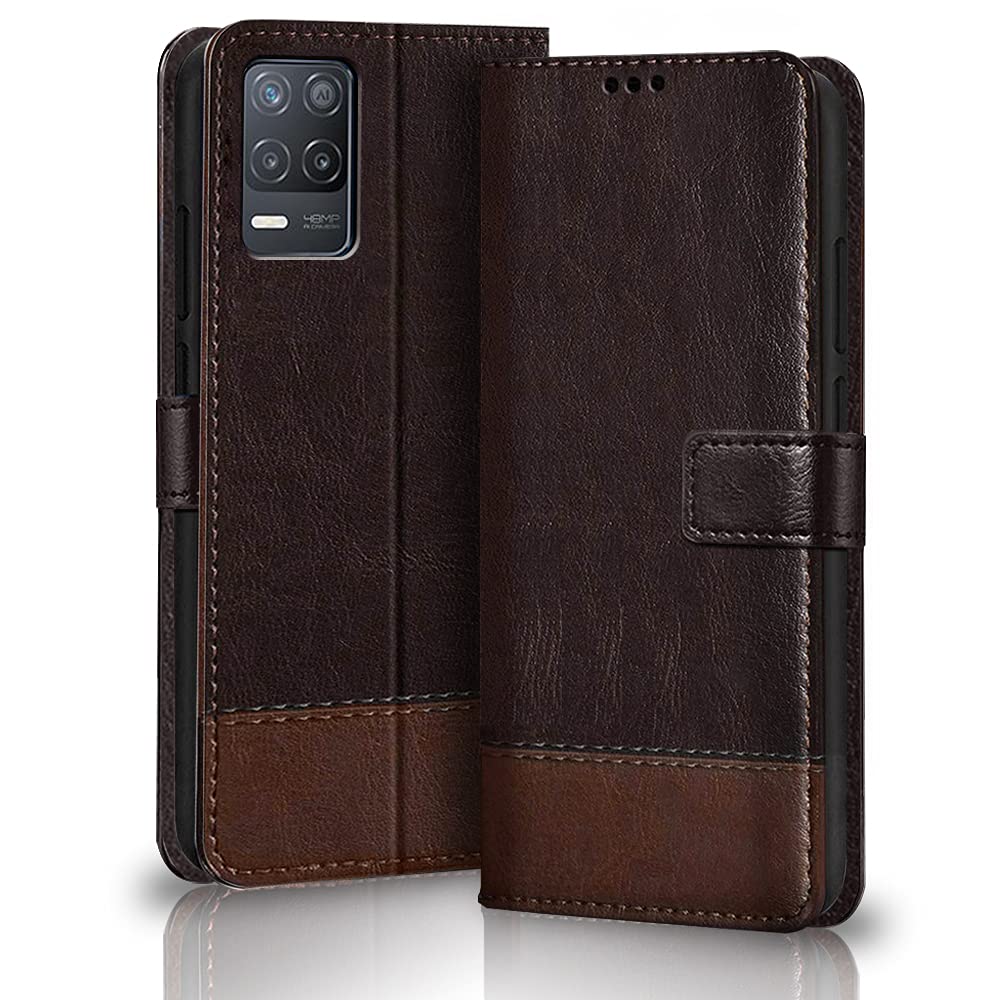TheGiftKart Flip Back Cover Case for Realme 9 5G / 8s 5G / 8 5G / Narzo 30 5G | Dual-Color Leather Finish | Inbuilt Stand & Pockets | Flip for Realme 9 5G / 8s 5G / 8 5G / Narzo 30 5G (Coffee & Brown) (B097SSZCDH) Amazon Price History, Amazon Price Tracker
