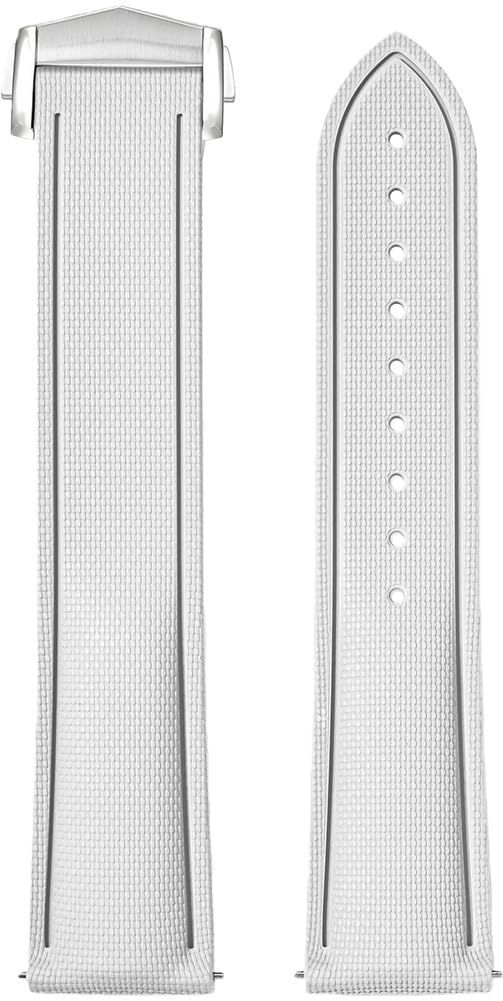 BBZ 20MM 21MM 22MM Quick Release Fluororubber Soft Breathable FKM Rubber Watch Band Universal Replacement Band Bracelet for Men Women