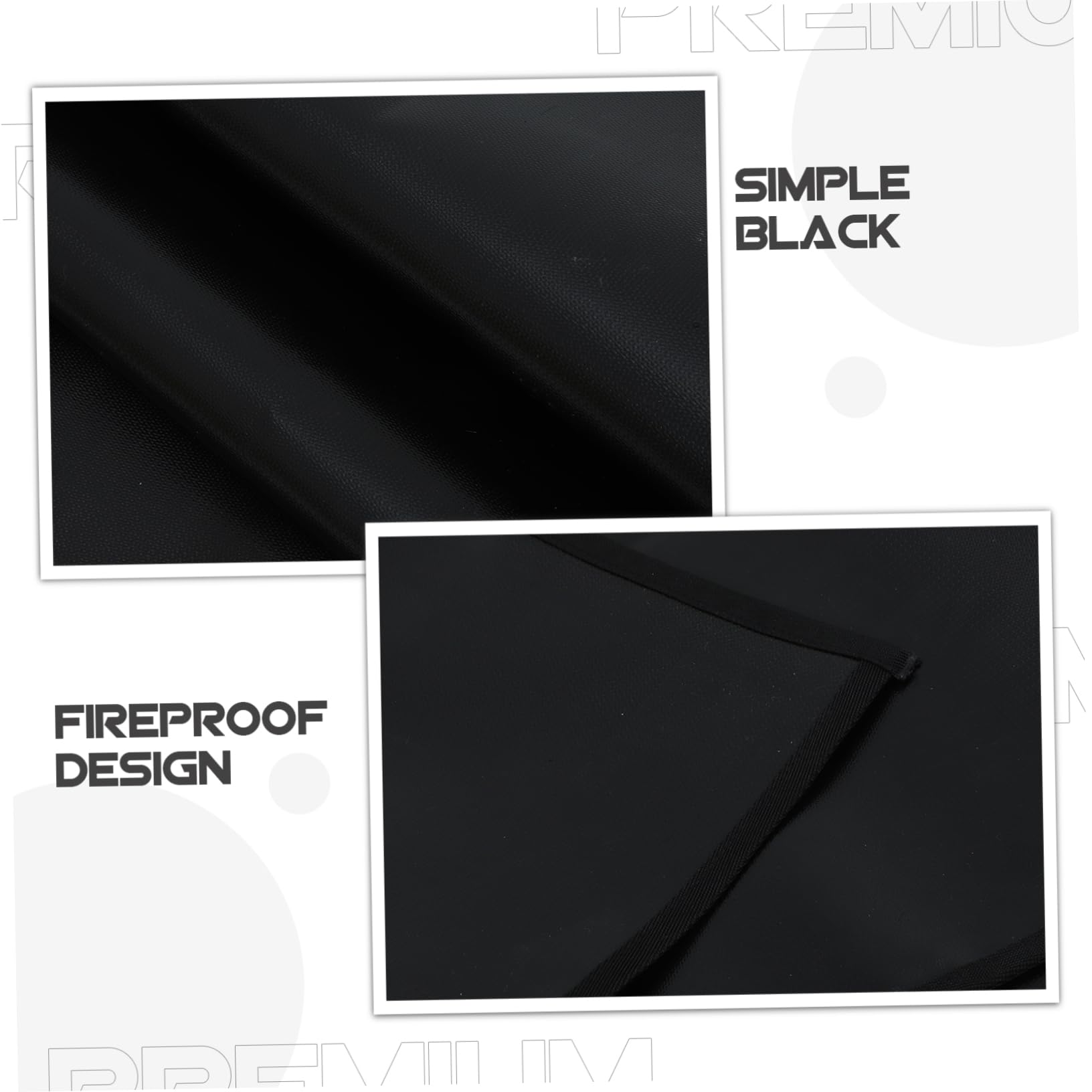 Yardwe Alfombra Protectora para Parrilla 48x30 Pulgadas, Doble Cara | Alfombrillas Debajo Parrilla Negra Resistente al Fuego para Parrillas de 22 y 17 Pulgadas Ninja Outdoor Woodfire