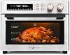 Horno Freidora de Aire VAL CUCINA con Calefacción Infrarroja 26.3 QT, Horno de Convección de Encimera Grande 10-en-1 Combo, Tostador de 6 Rebanadas, Bandeja de Hornear Esmaltada Fácil de Limpiar con Libro de Recetas, Acabado en Acero Inoxidable Cepillado 1