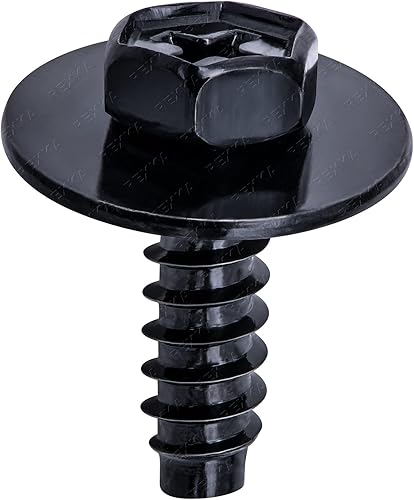 Miniatura 2 de Rexka 10 piezas M5-1.81 x 16 mm Forro de Fender Protector de Salpicaduras Tapa del Parachoques Tornillo de Cabeza Phillips Hexagonal Sems para Mazda