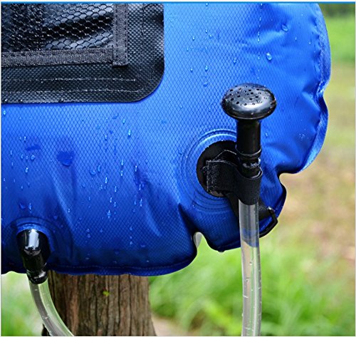 Douche Solaire Camping 20L – Sac Eau Chauffant Portable 5 Gallons, Pommeau Douche, Idéal Jardin, Voyage, Plage, Randonnée, Chauffage Solaire Écologique