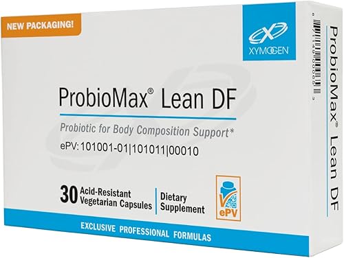 XYMOGEN ProbioMax Lean DF - Suplemento probiótico para apoyar la función de barrera intestinal - Bifidobacterium animalis subsp lactis B420 (30 disponible en Yaxa Colombia