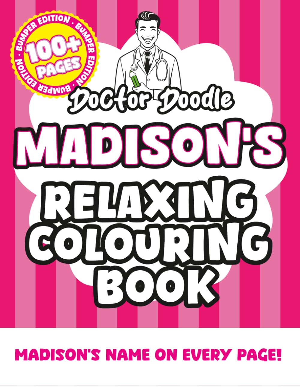 Madison's Relaxing Colouring Book: Relaxing Patterns and Illustrations for All Ages (Relaxing personalised colouring books)