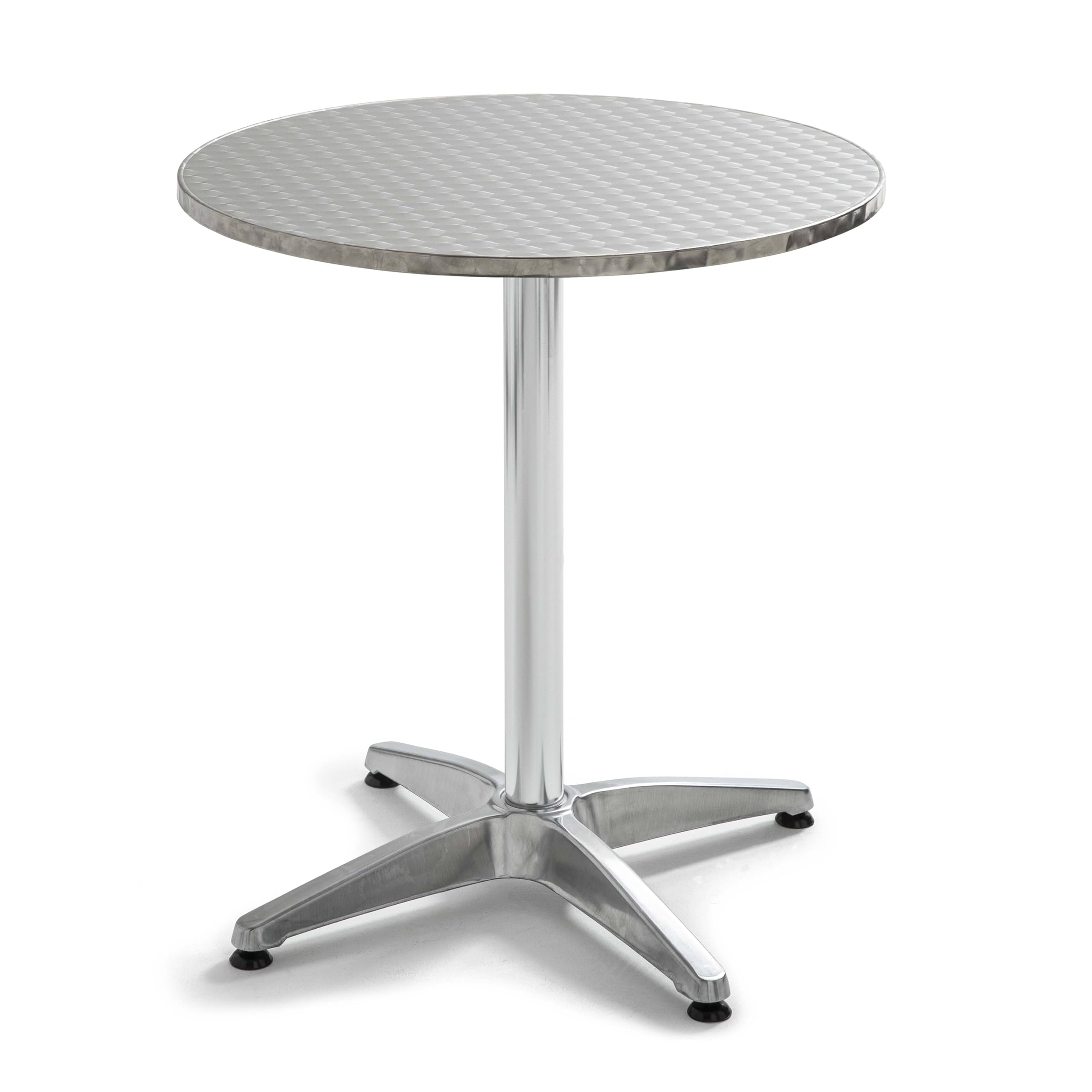 Oviala Plateau de Table Rond en Inoxydable 60 cm Brixton