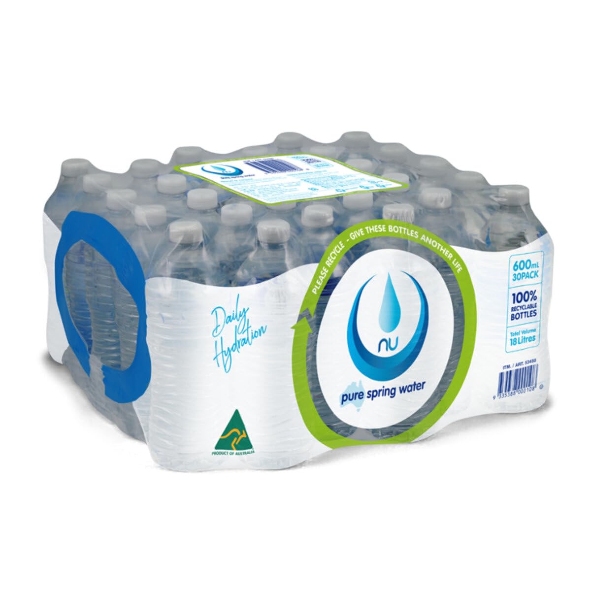 Amazon.co.jp: nu-pure ニューピュア スプリングウオーター 水 600ml x
