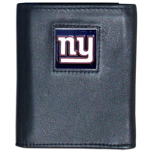 Siskiyou NFL New York Giants Leather Tri-Fold Wallet , Black