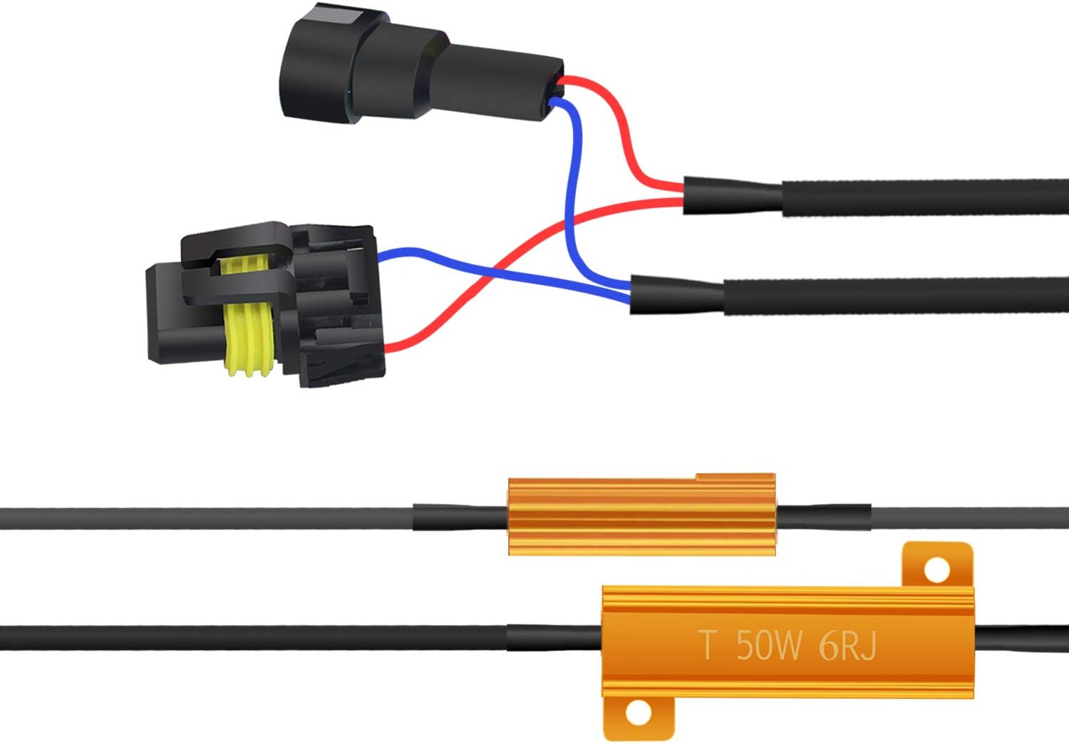 RCP -G1188US- LED Decoder Anti-Flicker Error Canceller Relay EMC Headlight Kit CANBUS Resistor Adapter