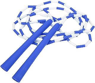 Corda de pular segmentada com miçangas de 3 cores OKJHFD para adultos e crianças, corda de pular profissional ajustável para exercícios de treinamento físico (280 cm/9,19 pés)