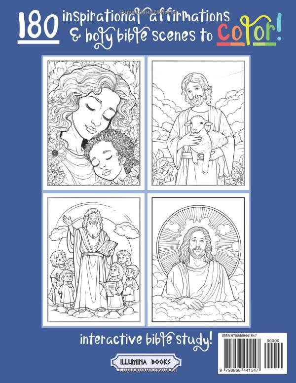 60 KJV Holy Bible Large Print Coloring Pages | Illustrated Psalms Scripture & Bible Verses | Vol III | Interactive Bible Study For Christian Kids & Teens | Jesus Quotes Coloring Book (KJV Series) - Image 2