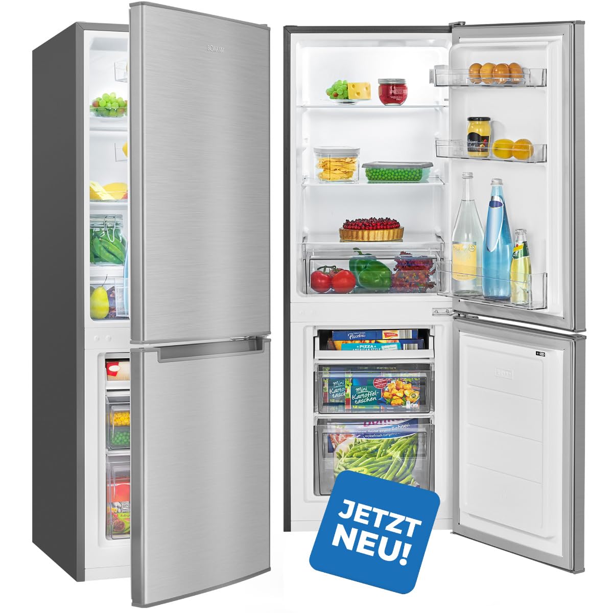 Bomann KG 7359 Kühlschrank mit Gefrierfach 173L 143cm Energieklasse C leise 40 dB