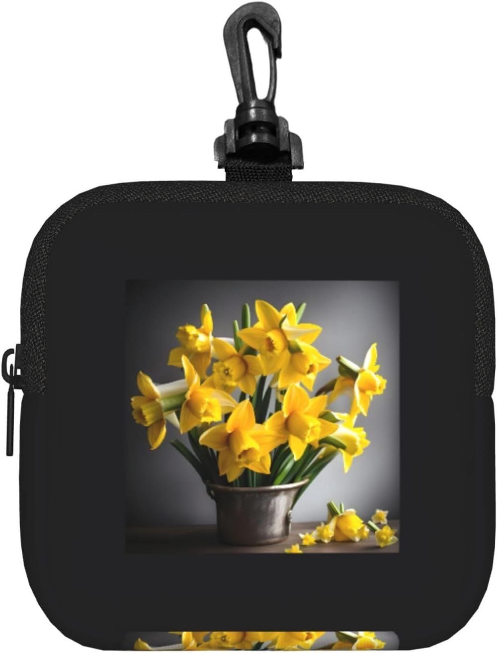 Bouquet Of Daffodils Print Versatile Square Storage Bag Travel Organizer Pouch Toiletry Home Office Gift