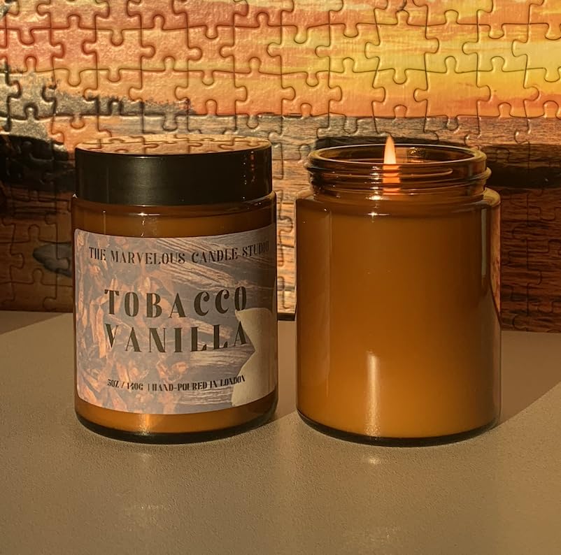 Tobacco Vanilla Scented Candle | Luxury Vegan Candles | Tom F. Inspired Tobacco Vanilla | 5oz