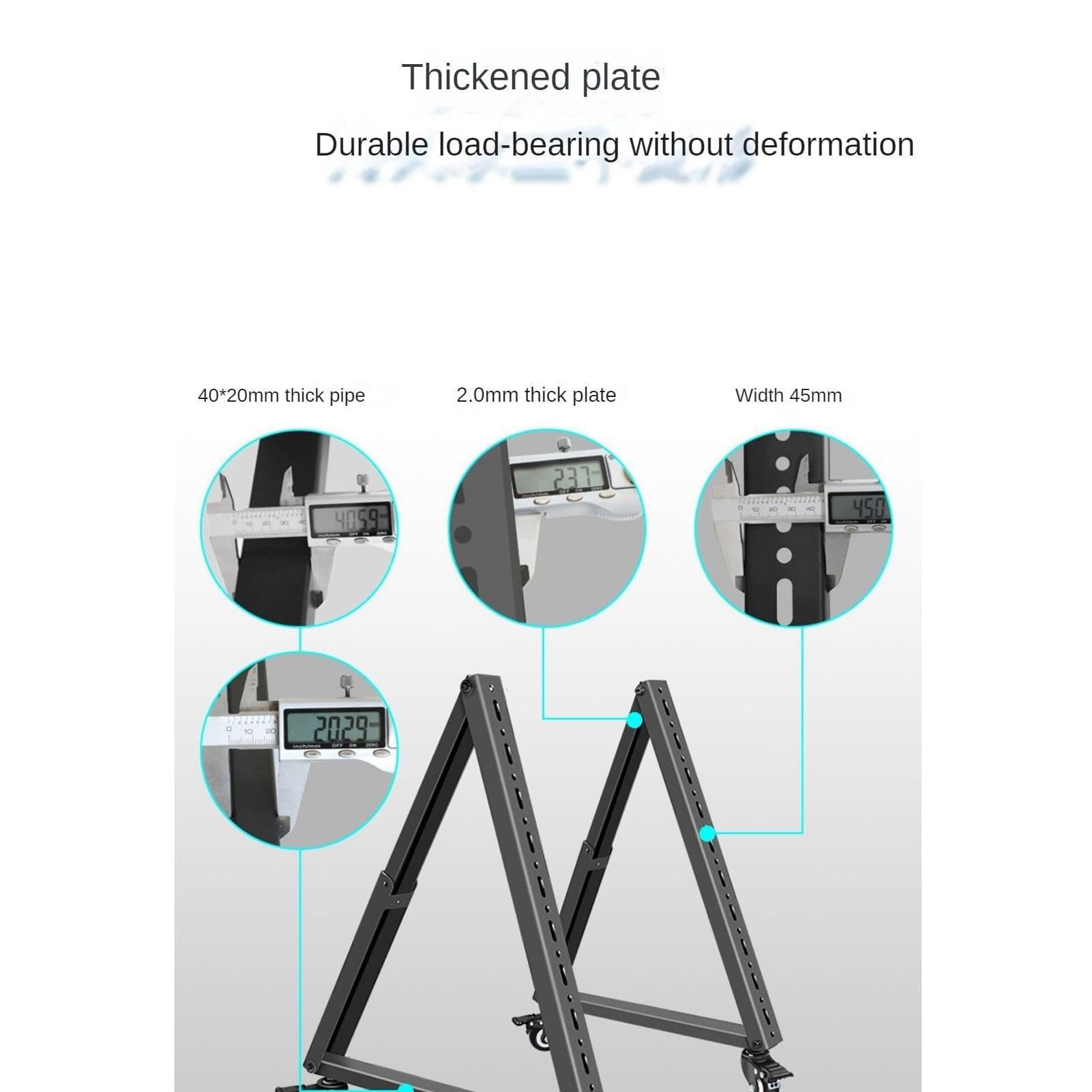 Carrello Mobile per TV con Ruote, Supporto TV su Ruote per Schermi da 32-60 Pollici, Carrello da Pavimento A Basso Profilo per Monitor