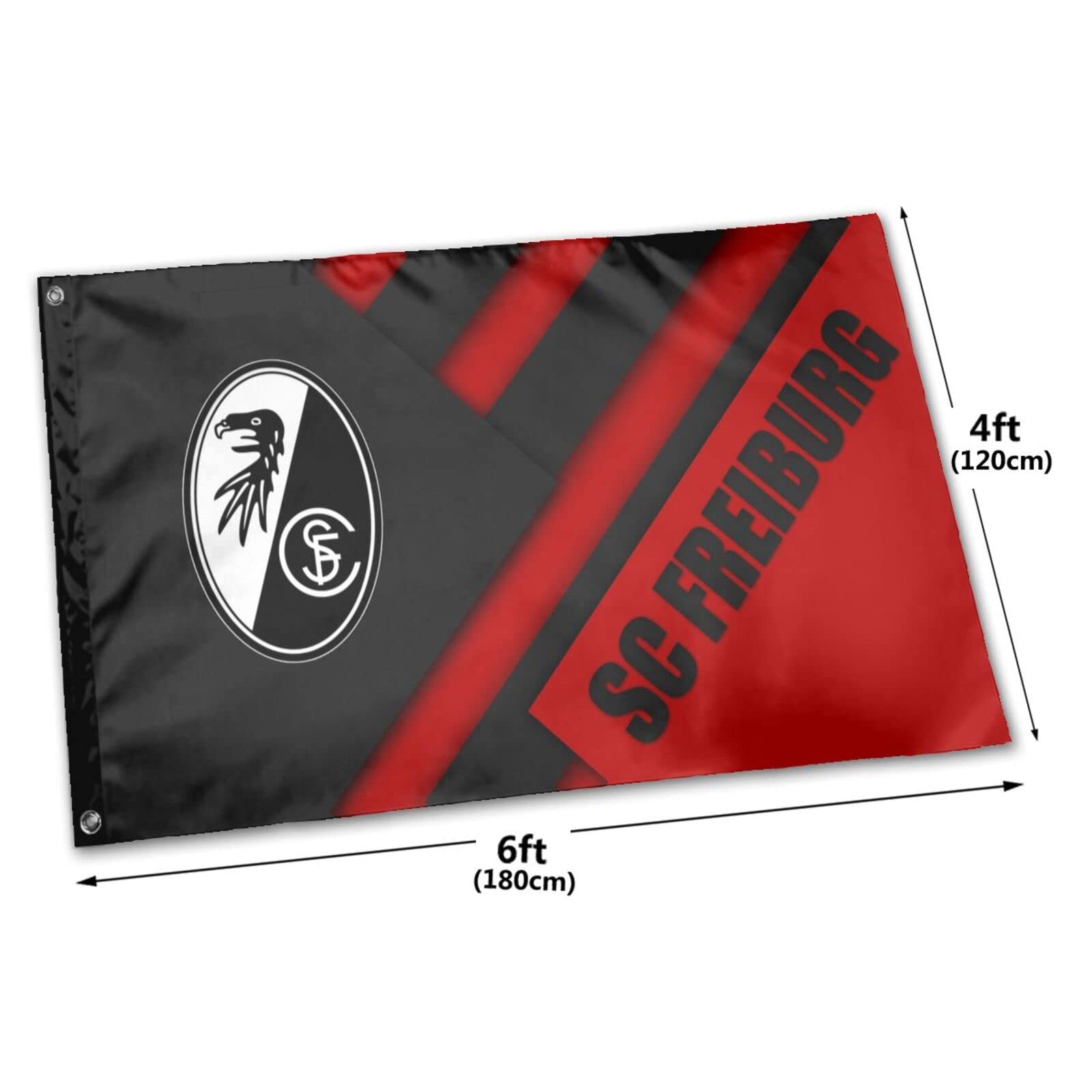 S-c Freiburg Gartenbanner Familienbanner – 122 X 183 Cm, Polyester, Wetterfest – Für Garten, Terrasse, Party