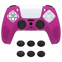 Vista 22 de eXtremeRate PlayVital Clear White 3D Studded Edition Anti-Slip Silicone Cover Skin for ps5 Controller, Soft Rubber Case for ps5 Wireless Controller