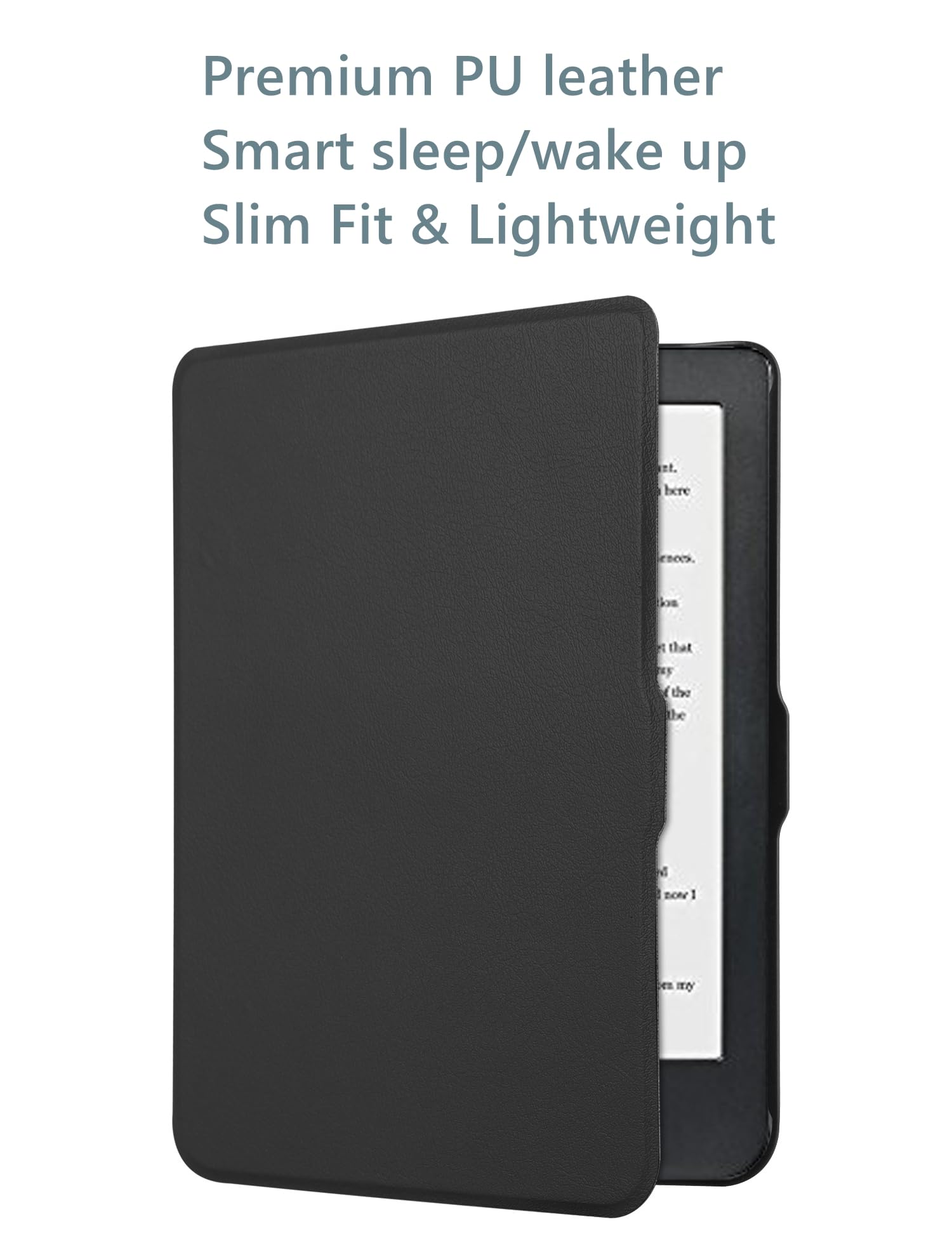 Stianiiie Case for 6" Kobo Clara Colour/Clara BW/Clara 2E Premium PU Leather Cover, black - Image 2