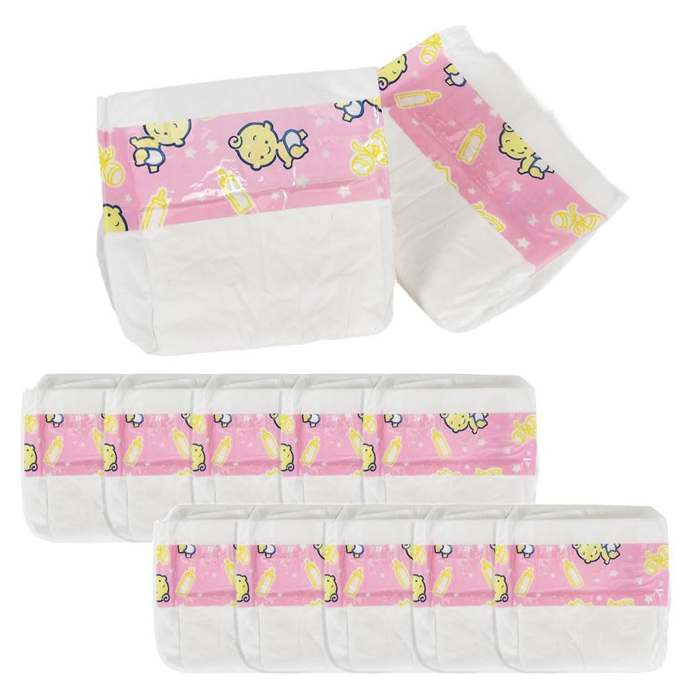 Baby Doll Diapers Pack,10PC Reborn Dolls Diapers Refill for 14~18 Inch Baby Doll Accessories,Reusable Newborn Dipaers,Adjustable Babydoll Underwear Newborn Underpants Accessories